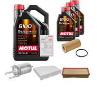 FEBI Controllo Set 8L MOTUL 8100 X-CLEAN 0W-30 Per Audi A3 Sportback 2.0 FSI