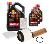 FEBI Controllo Set 8L MOTUL 8100 X-CLEAN 0W-30 Per Audi A4 Avant 3.0 TDI