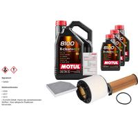 FEBI Controllo Set 8L MOTUL 8100 X-CLEAN 0W-30 Per Audi A4 Avant 3.0 TDI