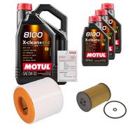 FEBI Controllo Set 8L MOTUL 8100 X-CLEAN 0W-30 Per Audi A6 40 TDI Mild