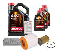 FEBI Controllo Set 8L MOTUL 8100 X-CLEAN 0W-30 Per Audi A6 40 TDI Mild