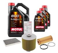 FEBI Controllo Set 8L MOTUL 8100 X-CLEAN 0W-30 Per Audi A6 Allroad 3.2 FSI