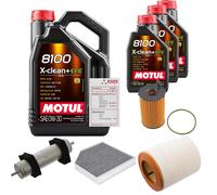 FEBI Controllo Set 8L MOTUL 8100 X-CLEAN 0W-30 Per Audi A6 Avant 3.0 TDI
