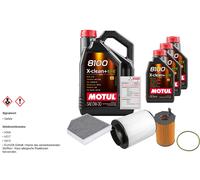 FEBI Controllo Set 8L MOTUL 8100 X-CLEAN 0W-30 Per Audi A8 3.0 TDI Quattro