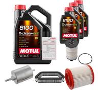 FEBI Controllo Set 8L MOTUL 8100 X-CLEAN 0W-30 Per Audi A8 4.2 FSI Quattro