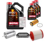 FEBI Controllo Set 8L MOTUL 8100 X-CLEAN 0W-30 Per Audi A8 4.2 Quattro 3.7