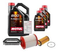 FEBI Controllo Set 8L MOTUL 8100 X-CLEAN 0W-30 Per Audi A8 4.2 Quattro 3.7