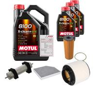 FEBI Controllo Set 8L MOTUL 8100 X-CLEAN 0W-30 Per Audi Q5 3.0 TDI QUATTRO