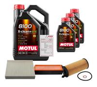FEBI Controllo Set 8L MOTUL 8100 X-CLEAN 0W-30 Per BMW 3 Gran Turismo 330d
