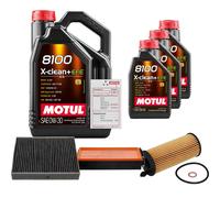 FEBI Controllo Set 8L MOTUL 8100 X-CLEAN 0W-30 Per BMW 3 Gran Turismo 330d