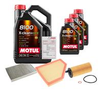 FEBI Controllo Set 8L MOTUL 8100 X-CLEAN 0W-30 Per BMW 3er Touring 330E 320I