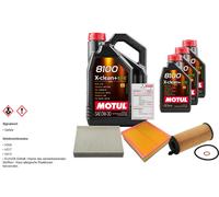 FEBI Controllo Set 8L MOTUL 8100 X-CLEAN 0W-30 Per BMW 4 Gran Coupe 418D 1ER
