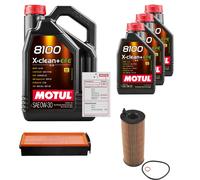 FEBI Controllo Set 8L MOTUL 8100 X-CLEAN 0W-30 Per BMW X6 M50d