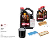 Febi Controllo Set 8L Motul 8100 x-Clean 0W-30 per Mercedes-Benz