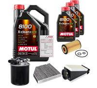 FEBI Controllo Set 8L MOTUL 8100 X-CLEAN 0W-30 Per Mercedes-Benz C-Klasse