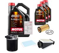 FEBI Controllo Set 8L MOTUL 8100 X-CLEAN 0W-30 Per Mercedes-Benz C-Klasse