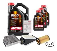 FEBI Controllo Set 8L MOTUL 8100 X-CLEAN 0W-30 Per Mercedes-Benz C-Klasse