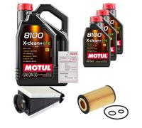 FEBI Controllo Set 8L MOTUL 8100 X-CLEAN 0W-30 Per Mercedes-Benz C-Klasse