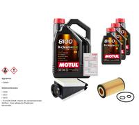 FEBI Controllo set 8L MOTUL 8100 X-CLEAN 0W-30 per Mercedes-Benz classe C