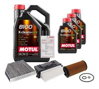 FEBI Controllo set 8L MOTUL 8100 X-CLEAN 0W-30 per Mercedes-Benz classe E
