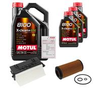 FEBI Controllo set 8L MOTUL 8100 X-CLEAN 0W-30 per Mercedes-Benz classe E