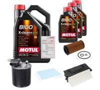 FEBI Controllo set 8L MOTUL 8100 X-CLEAN 0W-30 per Mercedes-Benz classe E