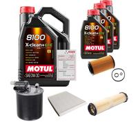 FEBI Controllo set 8L MOTUL 8100 X-CLEAN 0W-30 per Mercedes-Benz classe E