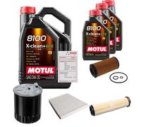 FEBI Controllo set 8L MOTUL 8100 X-CLEAN 0W-30 per Mercedes-Benz classe E