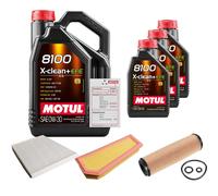 FEBI Controllo Set 8L MOTUL 8100 X-CLEAN 0W-30 Per Mercedes-Benz E-Klasse