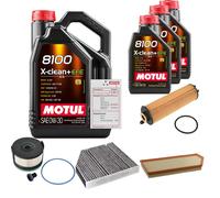 FEBI Controllo Set 8L MOTUL 8100 X-CLEAN 0W-30 Per Mercedes-Benz E-Klasse