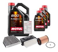 FEBI Controllo Set 8L MOTUL 8100 X-CLEAN 0W-30 Per Mercedes-Benz E-Klasse