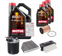 FEBI Controllo Set 8L MOTUL 8100 X-CLEAN 0W-30 Per Mercedes-Benz E-Klasse