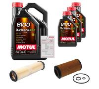 FEBI Controllo Set 8L MOTUL 8100 X-CLEAN 0W-30 Per Mercedes-Benz E-Klasse