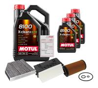 FEBI Controllo Set 8L MOTUL 8100 X-CLEAN 0W-30 Per Mercedes-Benz E-Klasse
