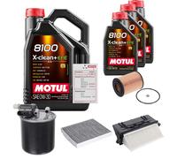 FEBI Controllo Set 8L MOTUL 8100 X-CLEAN 0W-30 Per Mercedes-Benz G-Klasse