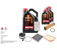 FEBI Controllo Set 8L MOTUL 8100 X-CLEAN 0W-30 Per Mercedes-Benz GLA