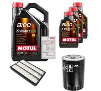 FEBI Controllo Set 8L MOTUL 8100 X-CLEAN 0W-30 Per Mitsubishi Pajero IV 3.2