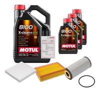 FEBI Controllo Set 8L MOTUL 8100 X-CLEAN 0W-30 Per VW Arteon 2.0 TSI