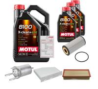 FEBI Controllo Set 8L MOTUL 8100 X-CLEAN 0W-30 Per VW Beetle Cabriolet 2.0