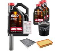 FEBI Controllo Set 8L MOTUL 8100 X-CLEAN 0W-30 Per VW California T5 Camper