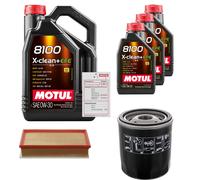 FEBI Controllo Set 8L MOTUL 8100 X-CLEAN 0W-30 Per VW California T5 Camper