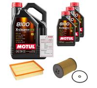 FEBI Controllo Set 8L MOTUL 8100 X-CLEAN 0W-30 Per VW Crafter Kasten 2.0 TDI