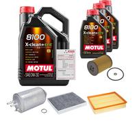 FEBI Controllo Set 8L MOTUL 8100 X-CLEAN 0W-30 Per VW Crafter Kasten 2.0 TDI