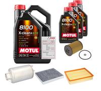 FEBI Controllo Set 8L MOTUL 8100 X-CLEAN 0W-30 Per VW Crafter Kasten 2.0 TDI