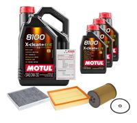 FEBI Controllo Set 8L MOTUL 8100 X-CLEAN 0W-30 Per VW Crafter Kasten 2.0 TDI