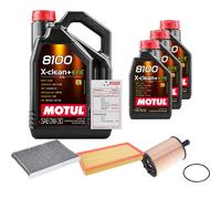FEBI Controllo Set 8L MOTUL 8100 X-CLEAN 0W-30 Per VW Golf IV 2.3 V5 3.2 R32
