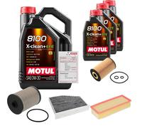FEBI Controllo Set 8L MOTUL 8100 X-CLEAN 0W-30 Per VW Golf VI 1.6 TDI 2.0