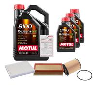 FEBI Controllo Set 8L MOTUL 8100 X-CLEAN 0W-30 Per VW Multivan V 3.2 V6