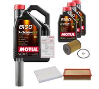 FEBI Controllo set 8L MOTUL 8100 X-CLEAN 0W-30 per VW Multivan VI 2.0 TDI