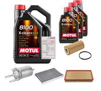FEBI Controllo Set 8L MOTUL 8100 X-CLEAN 0W-30 Per VW New Beetle 2.5
